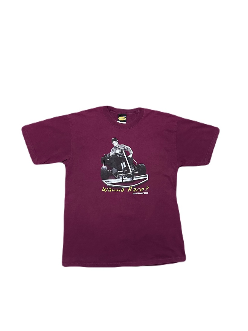 Vintage Trailer Park Boys Bubbles Wanna Race? Show Case T-shirt Rare Y2K
